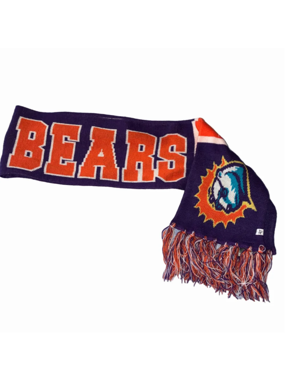 Men's 47 Brand Orlando Solar Bears Hockey Team Scarf One Size Purple and Orange